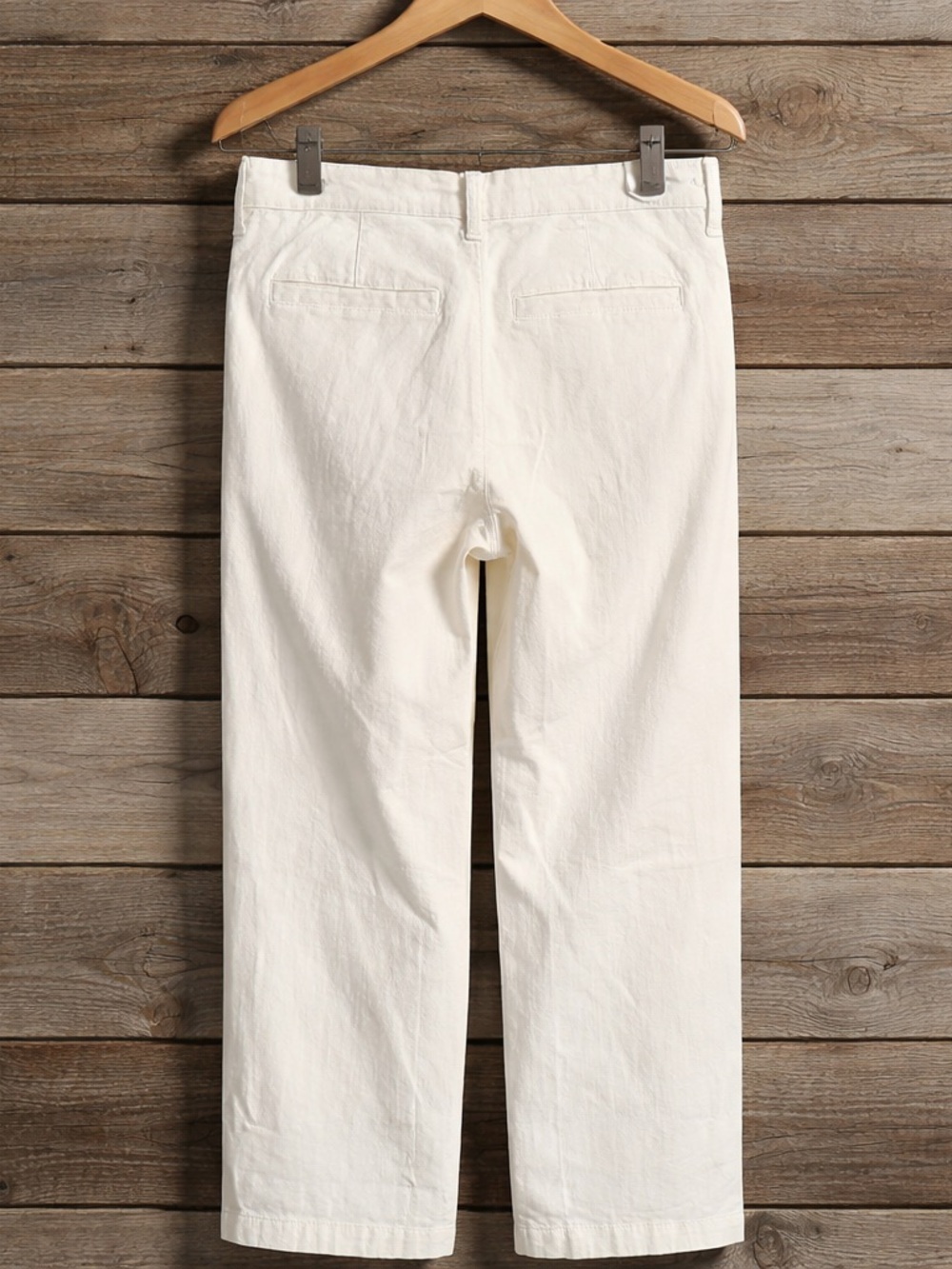 Ella Moss Wide Leg Crop Cream Color Chinos Size 4 NWT - Picture 3 of 5